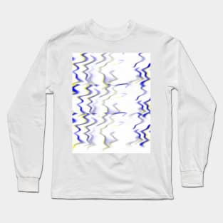 Retro and vintage pattern with Blue & Yellow Cool Holographic Design Long Sleeve T-Shirt